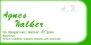 agnes walker business card